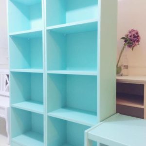 Kids Twin Turquoise Bookshelves