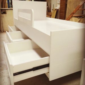 Storage Bed with Bed Rails