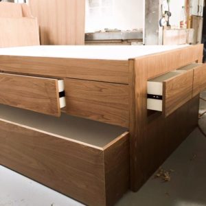 Ash Trundle with Storage - Trundle Open