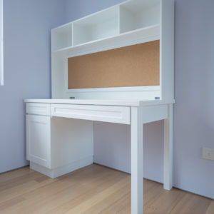 Study Table with Built-in Corkboard