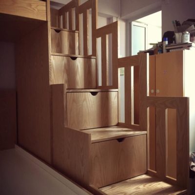 Mixed Size Bunk Bed - Drawer Steps