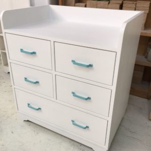 Aqua Changing Table - Angle View