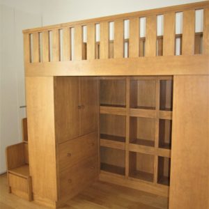 Loft Bed with Cubby Storage - Inner View