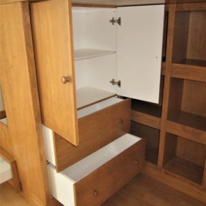 Loft Bed with Cubby Storage - Built in Wardrobe