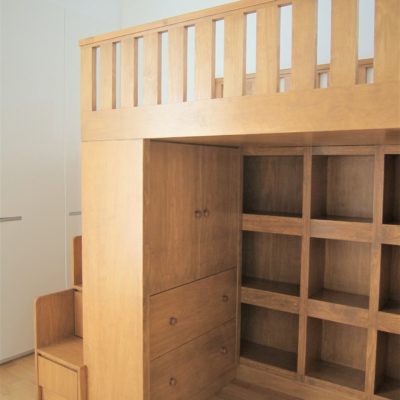 Loft Bed with Cubby Storage - Close Up