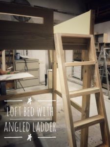 Loft Bed with Angled Ladder