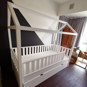 Montessori Bed with Fences and Trundle